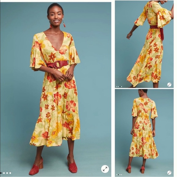 Faithful The Brad Hawaiian Print Rios Dress 8 L - Picture 2 of 4